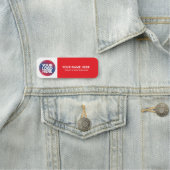 Custom Logo Employee magnetic or safety pin Naamplaatje (In situ)
