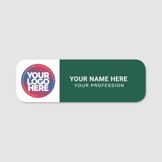 Custom Logo Employee magnetic or safety pin Naamplaatje (Voorkant)