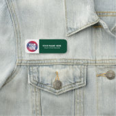 Custom Logo Employee magnetic or safety pin Naamplaatje (In situ)