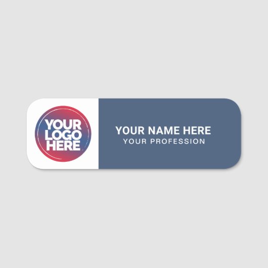 Custom Logo Employee magnetic or safety pin Naamplaatje (Voorkant)