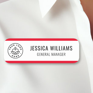 Custom Logo Employee Red Naamplaatje