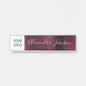 Custom Logo Executive Bourgogne Professional Deurbordje (Voorkant)