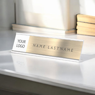Custom Logo Executive Gold Professional Bureau Naambordje