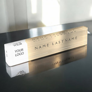 Custom Logo Executive Gold Professional Naambordje