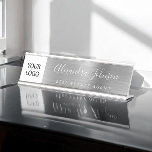 Custom Logo Executive Silver Professional Bureau Naambordje