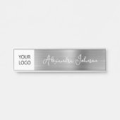 Custom Logo Executive Silver Professional Deurbordje (Voorkant)