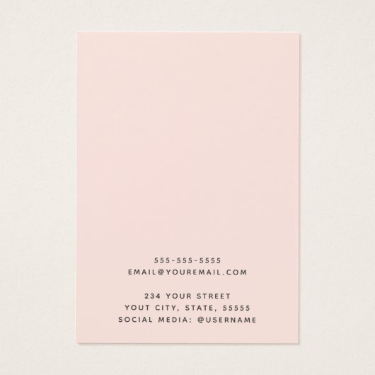 Custom logo faux pink glitter earring display card (Dos)