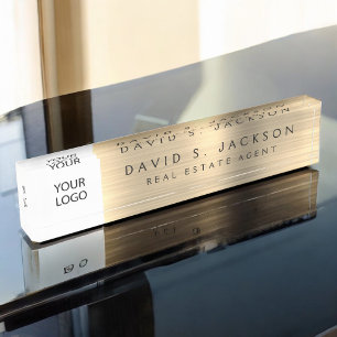 Custom Logo Gold Elegant Professional Naambordje