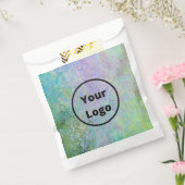 Custom logo green and purple marble bedankzakje (Gezegeld)