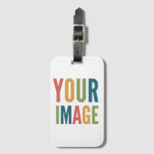 Custom Logo Here | Add Your Own Design Bagagelabel (Voorkant (verticaal))