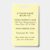 Custom Logo ID Card | Personalized Photo & Text Badge (Achterkant)