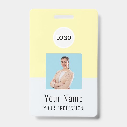 Custom Logo ID Card | Personalized Photo & Text Badge (Voorzijde)