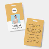 Custom Logo ID Card | Personalized Photo & Text Badge (Voor- en achterkant)