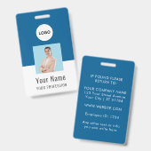 Custom Logo ID Card | Personalized Photo & Text Badge (Voor- en achterkant)