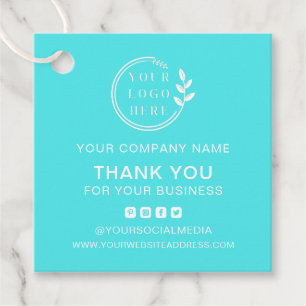 Custom Logo Modern minimalist - Hartelijk dank Bedankjes Labels
