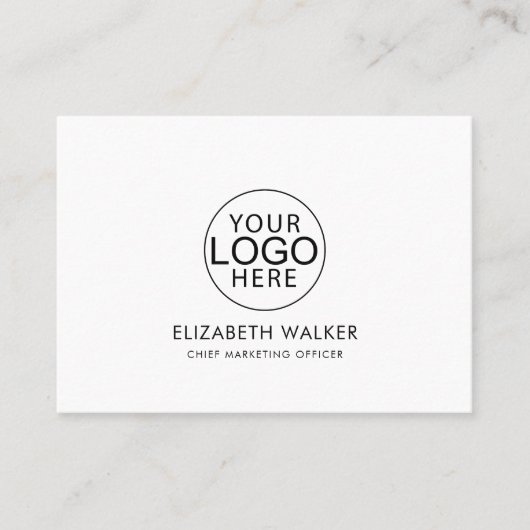 Custom Logo Modern Minimalist Visitekaartje (Voorkant)