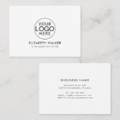 Custom Logo Modern Minimalist Visitekaartje (Voorkant / Achterkant)