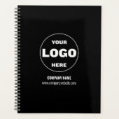 Custom Logo Monogram Business Planner 2026 – Zwart (Voorkant)