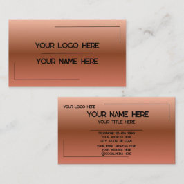 Custom Logo Name Minimalist Modern Professional Visitekaartje