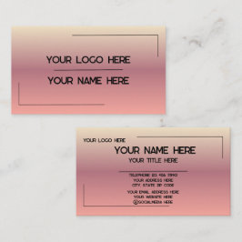 Custom Logo Name Minimalist Modern Professional Visitekaartje