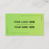 Custom Logo Name Minimalist Modern Professional Visitekaartje (Voorkant)