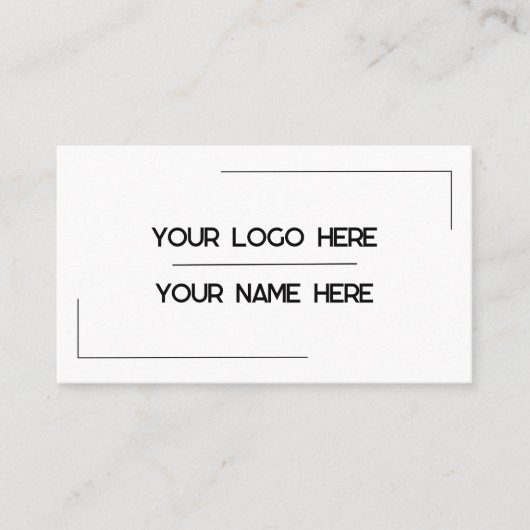 Custom Logo Name Minimalist Modern Professional Visitekaartje (Voorkant)