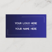 Custom Logo Name Minimalist Modern Professional Visitekaartje (Voorkant)