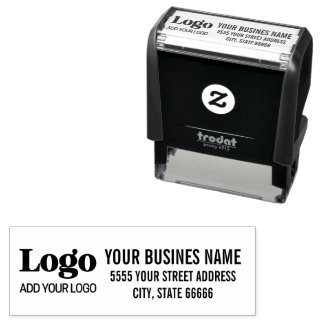 Custom Logo Name Return Address  Zelfinktende Stempel