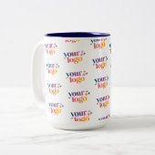 Custom Logo Pattern Employee Mug Tweekleurige Koffiemok (Voorkant links)