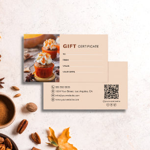 Custom Logo Photo Herfst Autumn Bakery Business Visitekaartje