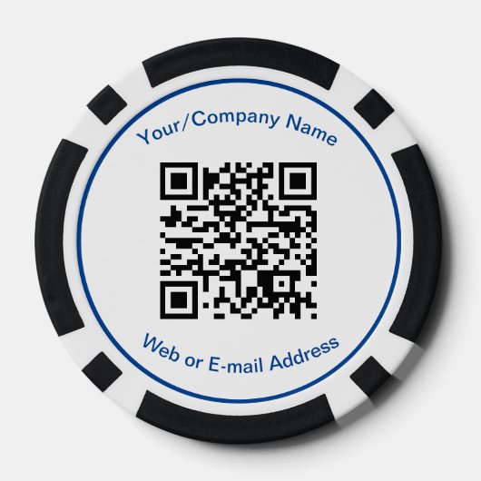Custom Logo Poker Chip Visitekaartje – QR-code toe (Achterkant)