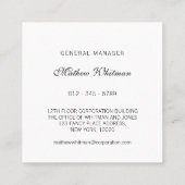 Custom Logo Professional Company Vierkante Visitekaartje (Achterkant)