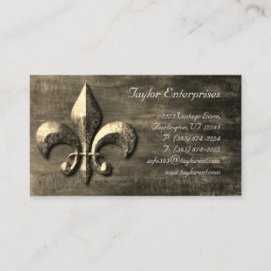 Custom Logo Professional Fleur de lis Gold Visitekaartje