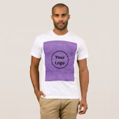 Custom logo purple burlap t-shirt (Voorkant volledig)