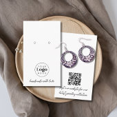 Custom Logo QR Code Jewelry Earring Display Card Visitekaartje
