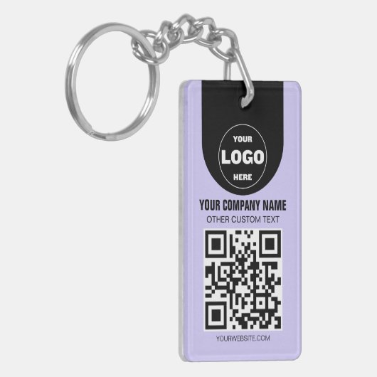 Custom Logo & QR Code Keychain | Business Promo Gi (Voorkant Links)