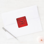 Custom logo red abstract architecture steps vierkante sticker (Envelop)
