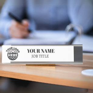 Custom Logo Simple Business White Bureau Naambordje