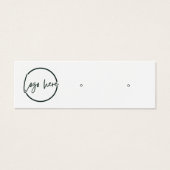 Custom logo social media stud earring display card (Devant)