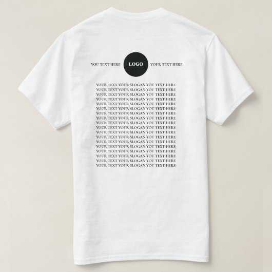 Custom Logo Text T-Shirt (Design achterkant)