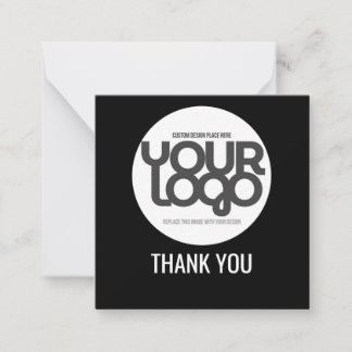 Custom Logo Thank You Cards with QR Code  Notitiekaartje