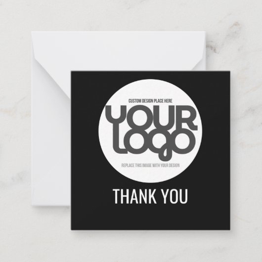 Custom Logo Thank You Cards with QR Code  Notitiekaartje (Voorkant)