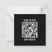Custom Logo Thank You Cards with QR Code  Notitiekaartje (Achterkant)