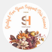 Custom logo Thanksgiving Business sticker (Voorkant)