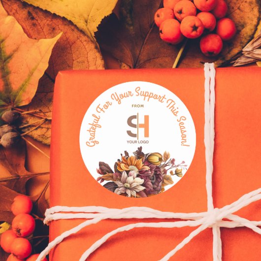 Custom logo Thanksgiving Business sticker