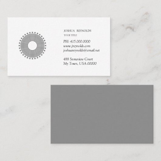 Custom Logo Typography Consultant Visitekaartje (Voorkant / Achterkant)