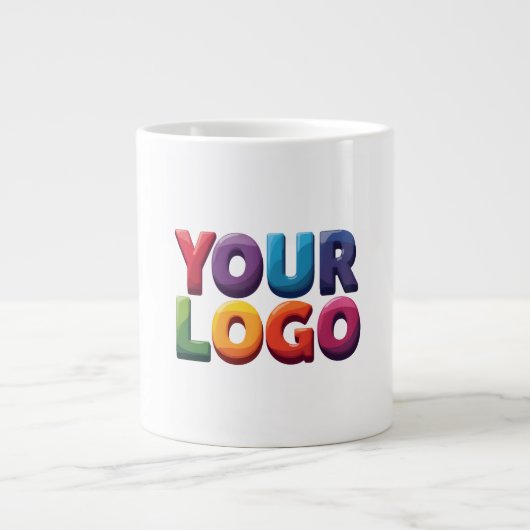 Custom Logo – Upload Your Logo | Business & Brand  Extra Grote Beker (Voorkant)