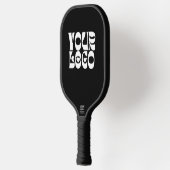 Custom Logo Zwart & Wit Pickleball Paddle (Links)