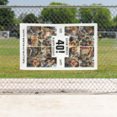 Custom Look Who's 40 Happy Birthday Fotocollage Spandoek (Insitu)
