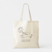 Custom Lotus Hand Meditation Instructor Tote Bag (Dos)